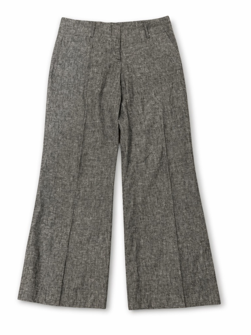 Willi Smith Kate Fit Linen Blend Ankle Pants Gray Size 4 Mid Rise